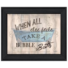 "Bathroom Humor" by Debbie DeWitt, Ready to Hang Framed Print, Black Frame